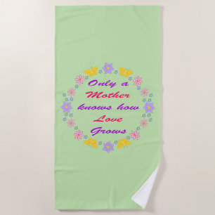 Mothers Day Flowers and Butterflies Beach Towel