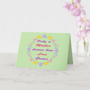 Mothers Day Flowers and Butterflies Card