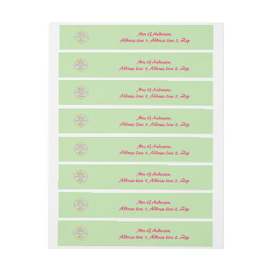 Mothers Day Flowers and Butterflies Custom Wraparound Address Label