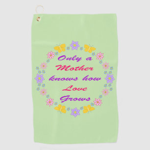 Mothers Day Flowers and Butterflies Golf Towel