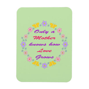 Mothers Day Flowers and Butterflies Magnet