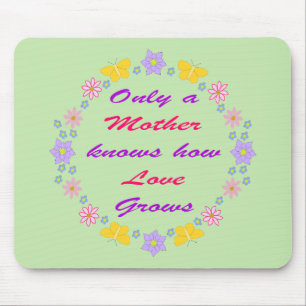 Mothers Day Flowers and Butterflies Mouse Pad