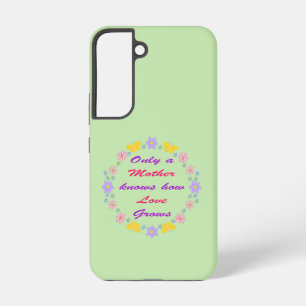 Mothers Day Flowers and Butterflies Samsung Galaxy Case