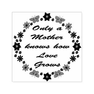 Mothers Day Flowers and Butterflies Self-inking Stamp