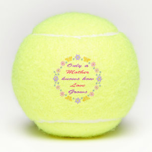 Mothers Day Flowers and Butterflies Tennis Balls