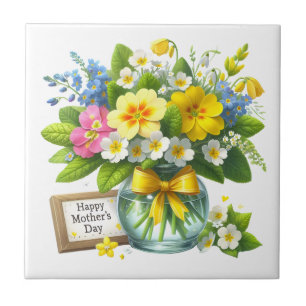 Mothers Day Flowers Ceramic Tile