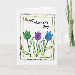 Mothers Day Flowers For Wife Card