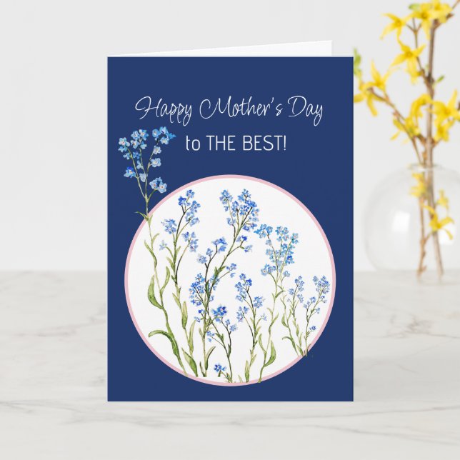 Mother's Day Flowers Forget-me-not  Card (Yellow Flower)