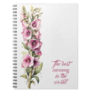 Mother's Day Flowers Mallow Watercolor Notebook