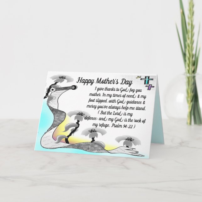 Mother's Day Flowers  Thank You Card (Front)