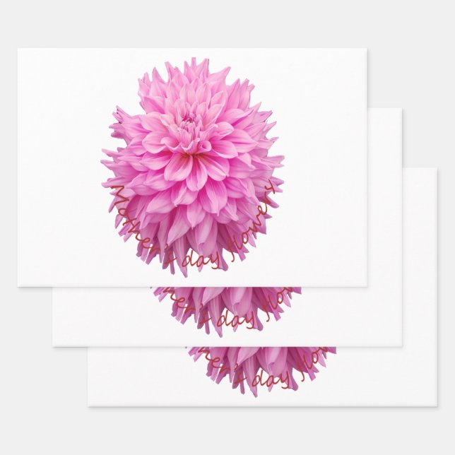 Mothers Day Flowers Wrapping Paper Sheet (Set)