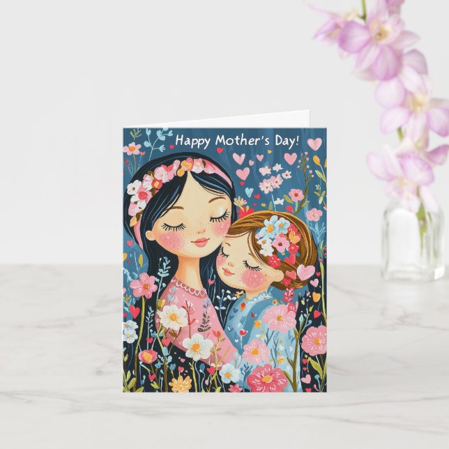 Mother's Day Folded Greeting Card (Orchid)