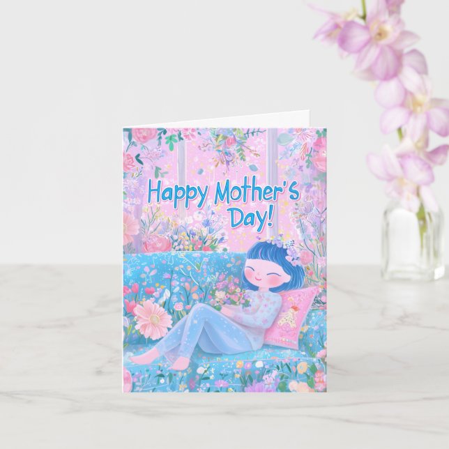 Mother's Day Folded Greeting Card (Orchid)