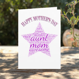 Mother's Day For An Aunt Word Fun Card