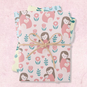 Mother's Day for Baby Momma 3 Wrapping Paper Sheet