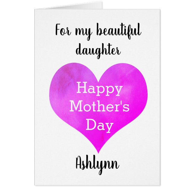 Mother's Day for Daughter (Front)