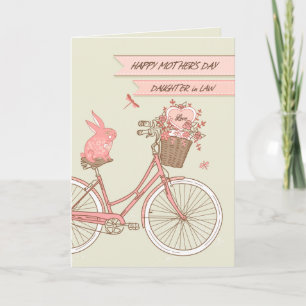 Mother's Day for Daughter in Law Bicycle w/Flowers Card