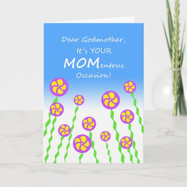 Mother's Day for Godmother, MOMentous Occasion Pun Card (Front)