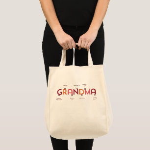Mother's Day for Grandma Personalised Tote Bag