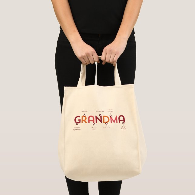 Mother's Day for Grandma Personalised Tote Bag (Front (Product))