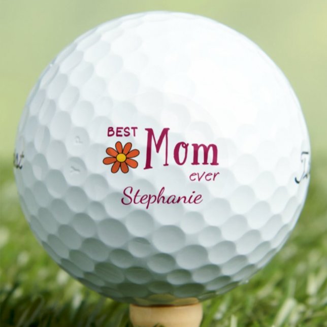Mother's Day for Mom - Pink Best Mom Ever Gift Golf Balls (Creator Uploaded)