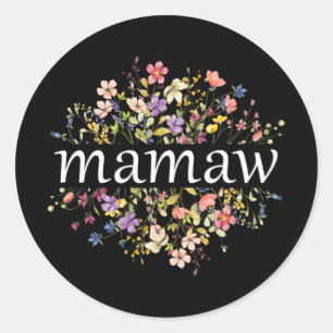 Mothers Day For Mom Wildflower Floral Women#39; #3 Classic Round Sticker
