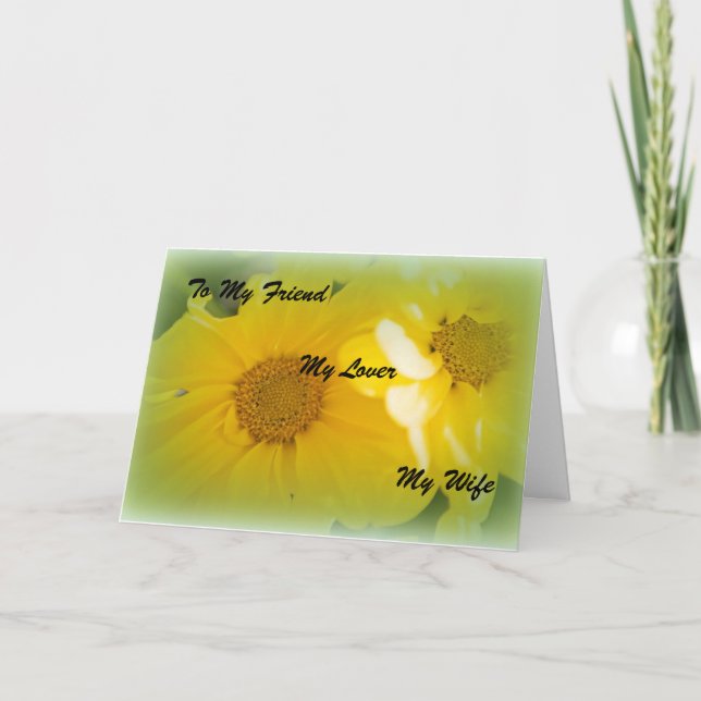 Mother's Day For My Wife Card (Front)