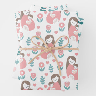 Mother's Day for New Baby Momma 3 Wrapping Paper Sheet