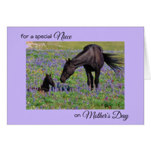 Mother's Day for Niece Mare & Foal Photo Note