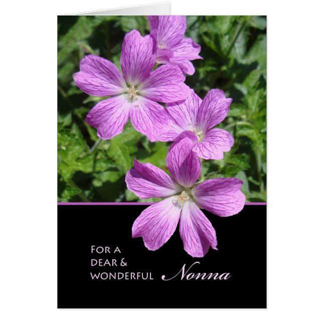 Mother's Day for Nonna, Purple Flowers (Front)
