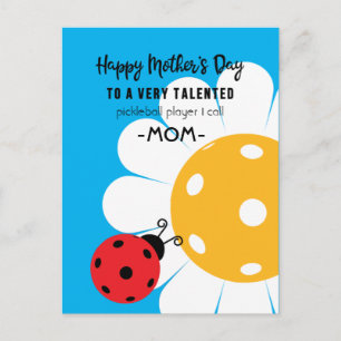 Mother's Day for Pickleball Mum, custom colour Postcard