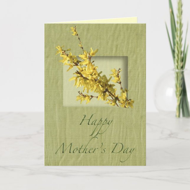 Mother's Day Forsythia Card (Front)