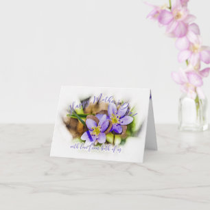 Mother's Day from Both of Us - Hepatica Wildflower Card