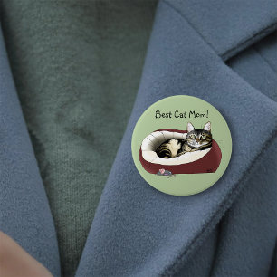 Mother's Day from Cat 7.5 Cm Round Badge