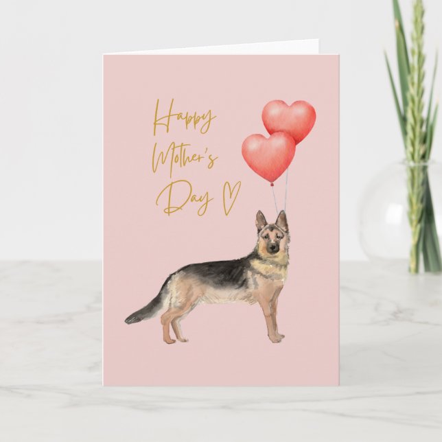 Mother's Day From Dog - German Shepherd Mum Card (Front)