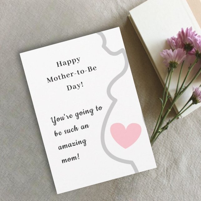 mothers day from the baby bump pregnant mum card (Creator Uploaded)