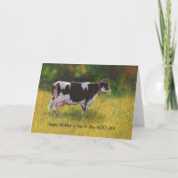 Mother's Day: Funny Pun, Cow Painting, Moo-ma Mama