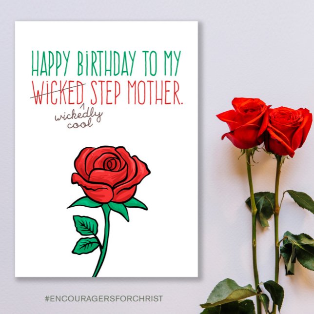 Mother's day Funny–Wicked (Wickedly Cool) Stepmom Card (Creator Uploaded)