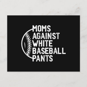 Mothers Day Game Day Moms Against White Baseball P Enclosure Card