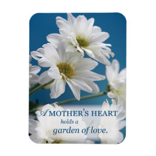 Mother's Day Garden of Love, Daisies, Blue Sky Magnet