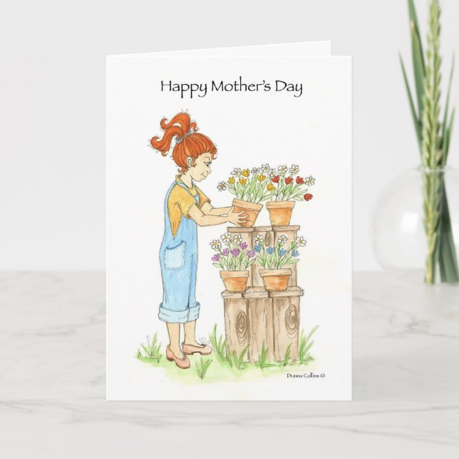 Mother's Day Garden Pots Card (Front)