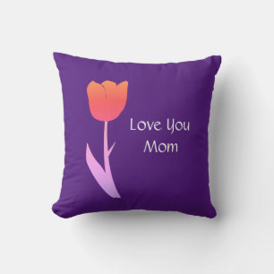 Mother's Day Gift 2022 Custom Cute Purple Floral Cushion