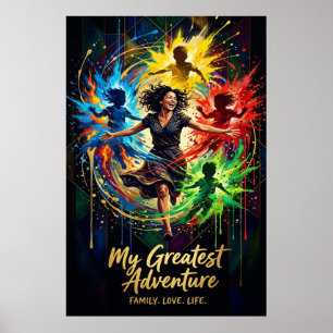 Mother's Day Gift — African Queen Floral Crown Art Poster