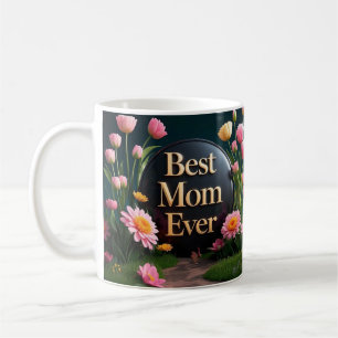 Mother's Day Gift Best Mum Ever Flowers Coffee Mug
