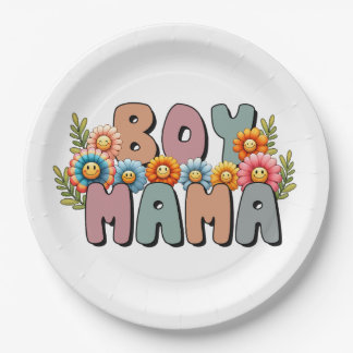 Mother's Day Gift | Boy Mama Paper Plate