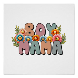 Mother's Day Gift | Boy Mama Poster