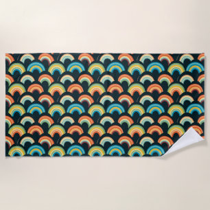 Mother's Day Gift   Colourful Rainbow Beach Towel