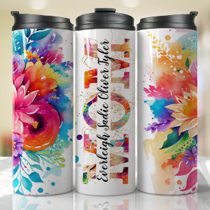 Mother's Day Gift Custom Kids Names MOM Thermal Tumbler