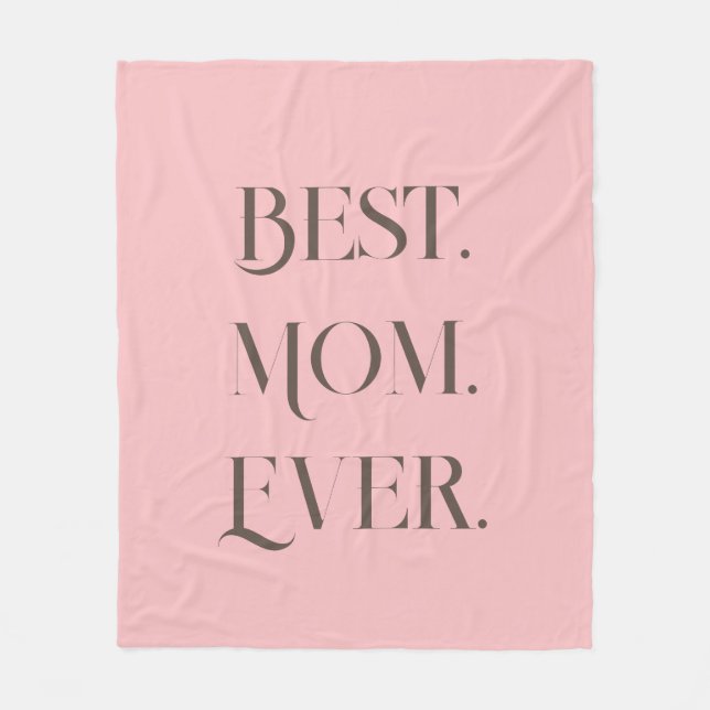 Mother's Day Gift Fleece Sherpa Blanket Pink Cute (Front)