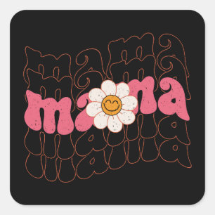 Mother's Day Gift Floral Mama Square Sticker
